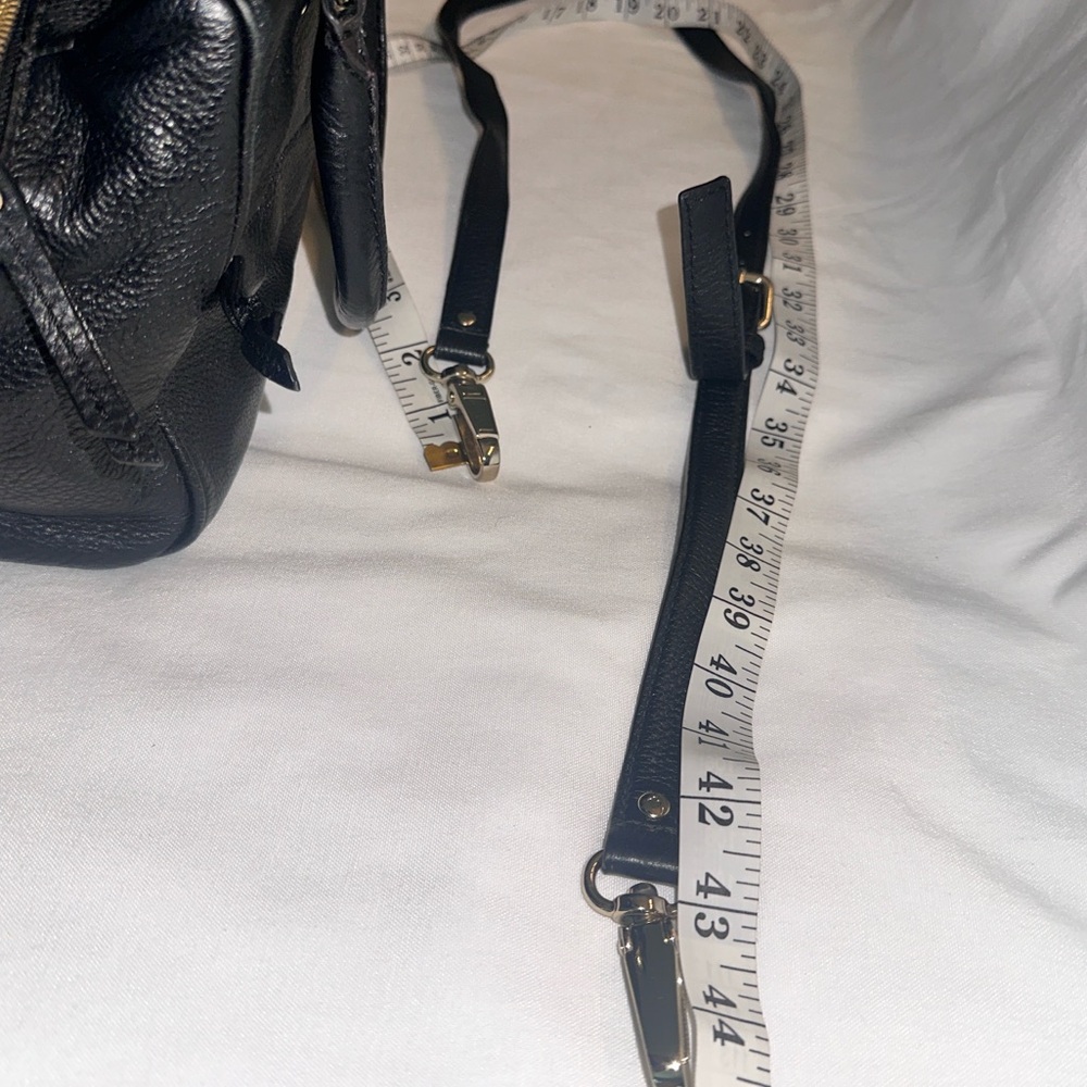 Kate Spade Pebbled Black Leather Satchel with Removal Strap - Picture 7 of 9